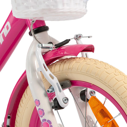 HILAND Girls Bike for Toddlers and Kids Ages 2-7 Years Old, 12 14 16 Inch Kids Bike for Boy and Girl with Training Wheels Basket