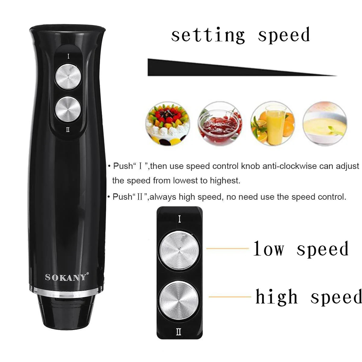 4 in 1 Electric Blender, 304 Stainless Steel Material, Suitable for Kitchen Food, Baby Food.
