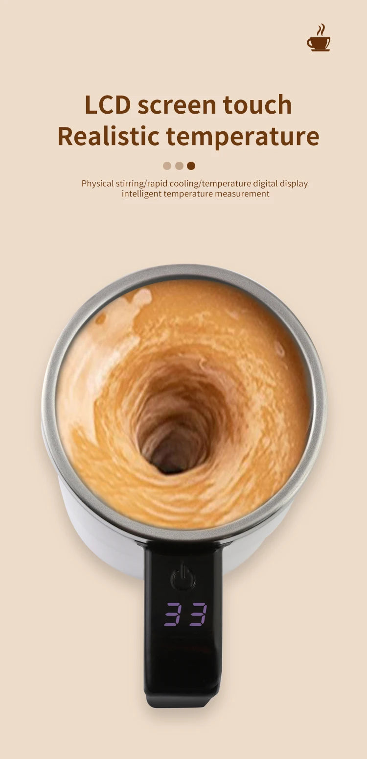 Tazza Caffè con Agitazione Elettrica Automatica 380ml USB Ricaricabile