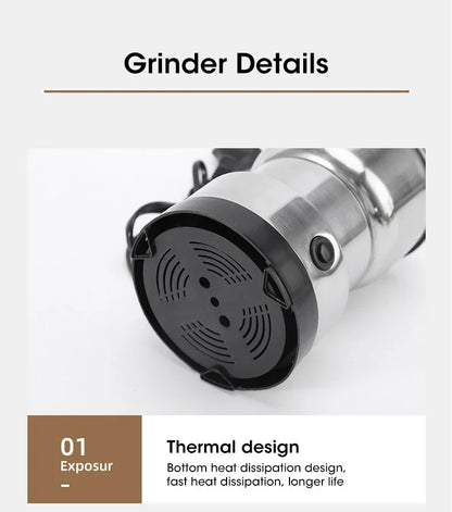 Macinacaffè Elettrico 300ml - Tritatutto Multifunzione con 4 Lame per Caffè, Spezie e Cereali