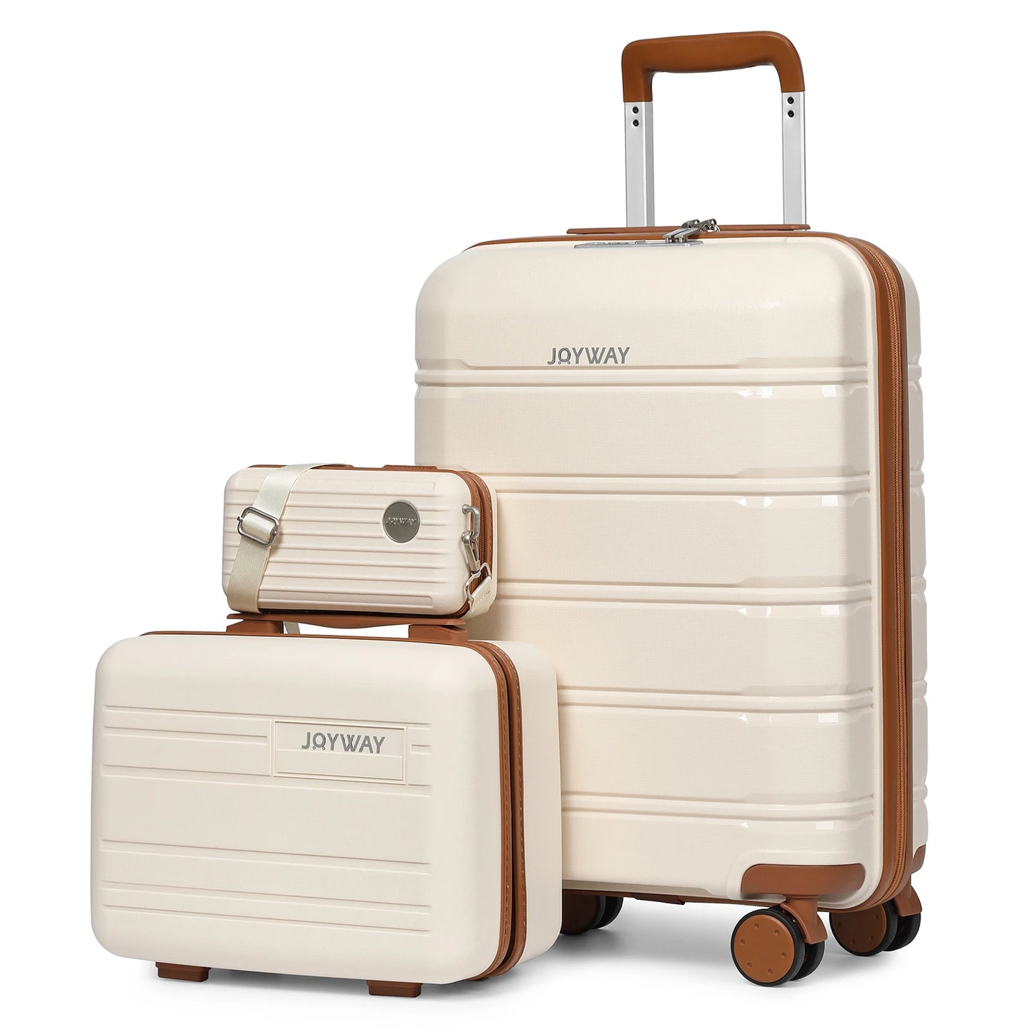 Joyway Set di valigie da viaggio, elegante set di valigie da viaggio a quadri, robusto e durevole, resistente ai graffi, lucchetto TSA, ruote girevoli