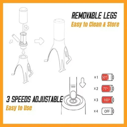 Frullatore Automatico a Batteria per Uova e Salse - Lavabile in Lavastoviglie