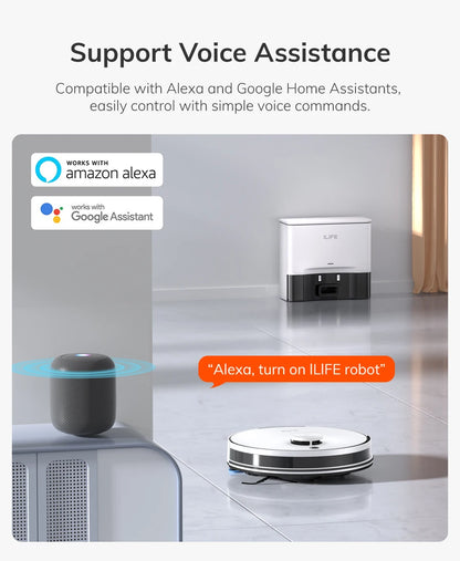 ILIFE A30 PRO 5000Pa Suction, Robot Vacuum and Mop Combo, Self emptying, 60 day capacity,  App/remote , 180 minute running time