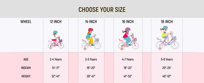 JOYSTAR Girls Bike for 2-9 Years Old Kids, 12 14 16 18 Inch Kids Bike with Training Wheels, Streamers, Basket, Doll Seat, Pink