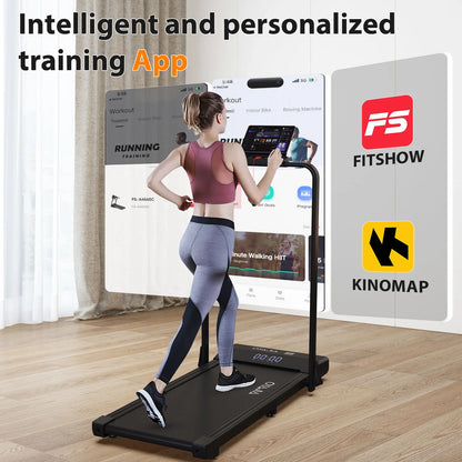 Treadmill with Remote, App & Button Control | LED Display | Safety Clip | Bluetooth Music | Quiet for Home/Office