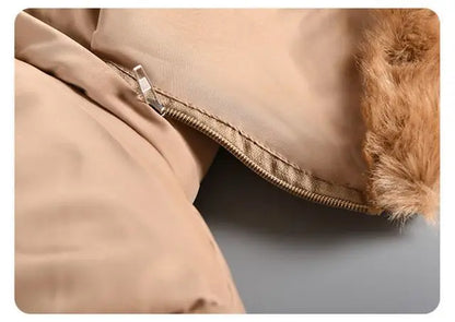 Big Size Winter Girls Jackets Keep Warm Thicken Christmas Coat Autumn Hooded Zipper Waterproof Outerwear Kids Clothes 3-12 Years