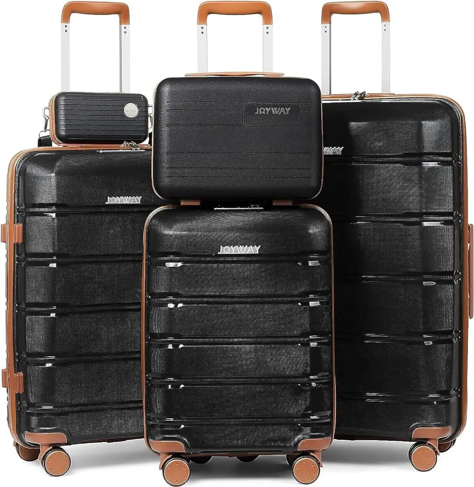 Joyway Set di valigie da viaggio, elegante set di valigie da viaggio a quadri, robusto e durevole, resistente ai graffi, lucchetto TSA, ruote girevoli