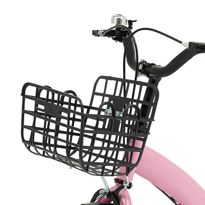 12 Inches Children's Bicycle with Training Wheels, Bottle Holder, Basket| Blue/Red/Pink Kids Bike for 2-5 Years