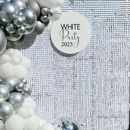 (Copy) Tende Decorative Oro Nero 2 Pezzi - Frangia Foil Metallico per Feste Laurea 2026 Compleanno Matrimonio