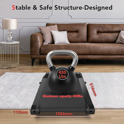 Treadmill with Remote, App & Button Control | LED Display | Safety Clip | Bluetooth Music | Quiet for Home/Office