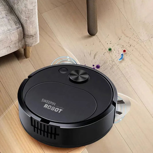 3 in 1 Vacuum Mop Robot Rechargeable Sweeping Machine Strong Suction Compact Cleaning Machine for Pet Hair Stubborn Dirt
