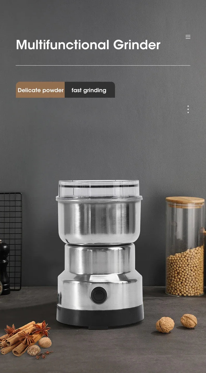 Macinacaffè Elettrico 300ml - Tritatutto Multifunzione con 4 Lame per Caffè, Spezie e Cereali