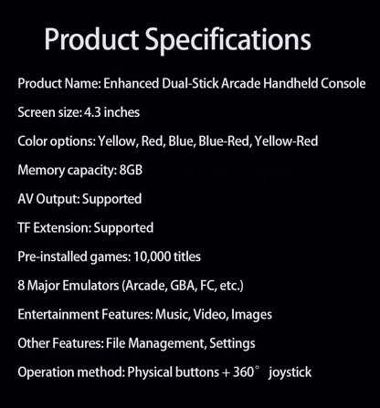 Console per videogiochi X7/X7Plus, portatile, retrò, oltre 10.000 giochi, controller doppio joystick con 4,3/5,1 pollici