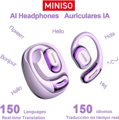 MINISO MS156 Bluetooth AI Earphones OWS Sports Headphones Music Stere HD Bass Wireless Headphones Longlife Translator Earbuds