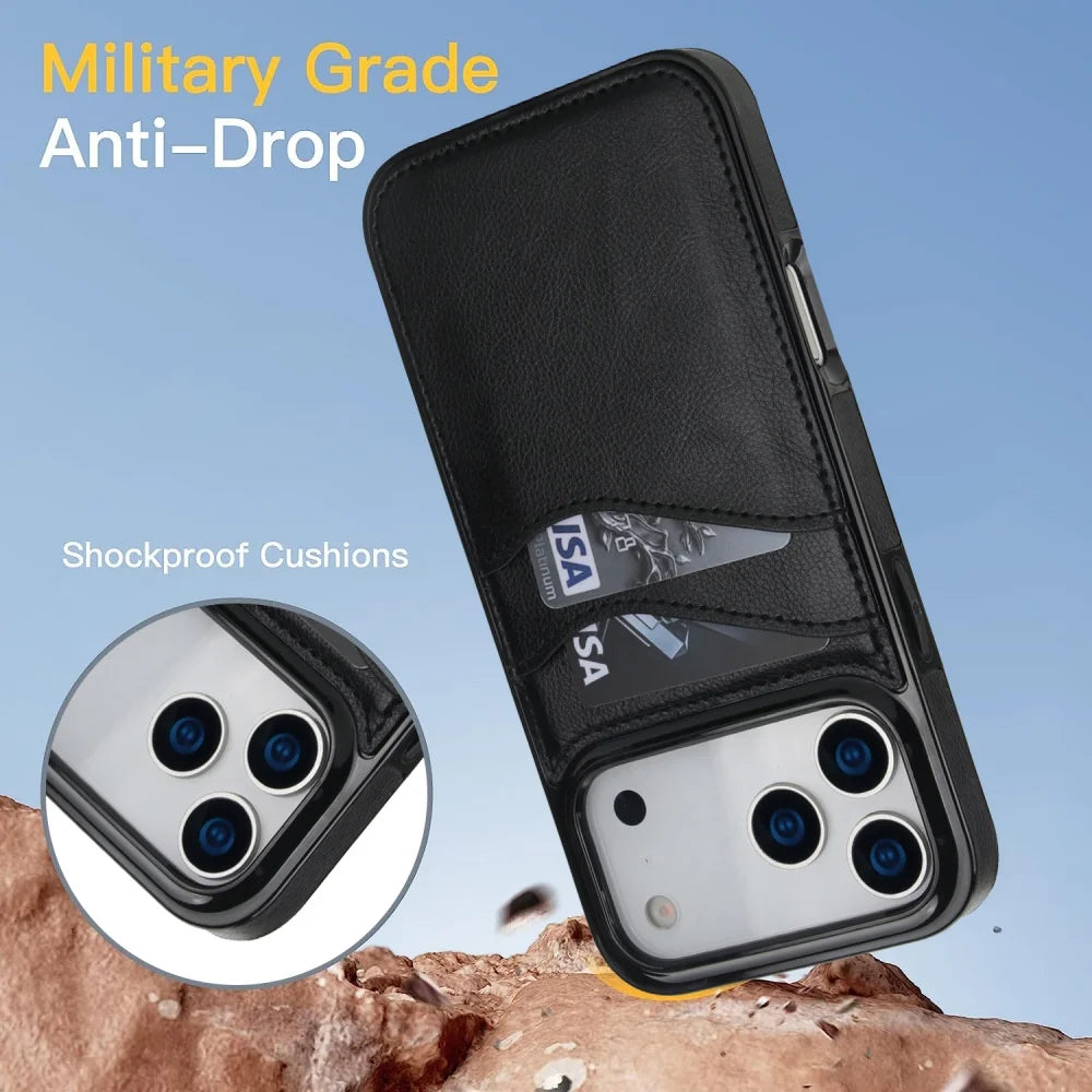 Custodia Portafoglio iPhone in Pelle Premium | Slot Carte e Protezione Antiurto