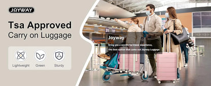 Joyway Set di valigie da viaggio, elegante set di valigie da viaggio a quadri, robusto e durevole, resistente ai graffi, lucchetto TSA, ruote girevoli