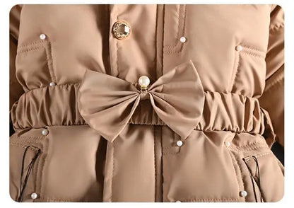 Big Size Winter Girls Jackets Keep Warm Thicken Christmas Coat Autumn Hooded Zipper Waterproof Outerwear Kids Clothes 3-12 Years