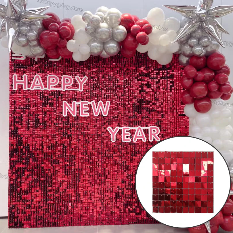 (Copy) Tende Decorative Oro Nero 2 Pezzi - Frangia Foil Metallico per Feste Laurea 2026 Compleanno Matrimonio