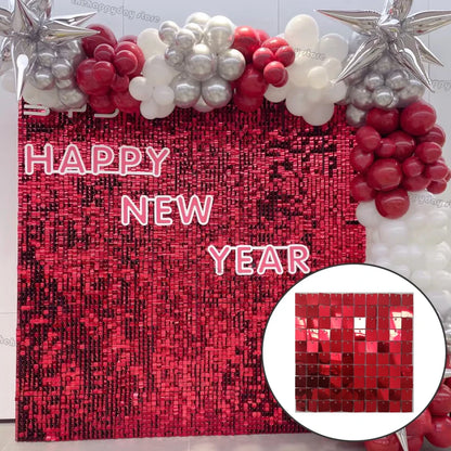 (Copy) Tende Decorative Oro Nero 2 Pezzi - Frangia Foil Metallico per Feste Laurea 2026 Compleanno Matrimonio