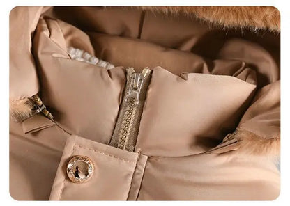 Big Size Winter Girls Jackets Keep Warm Thicken Christmas Coat Autumn Hooded Zipper Waterproof Outerwear Kids Clothes 3-12 Years