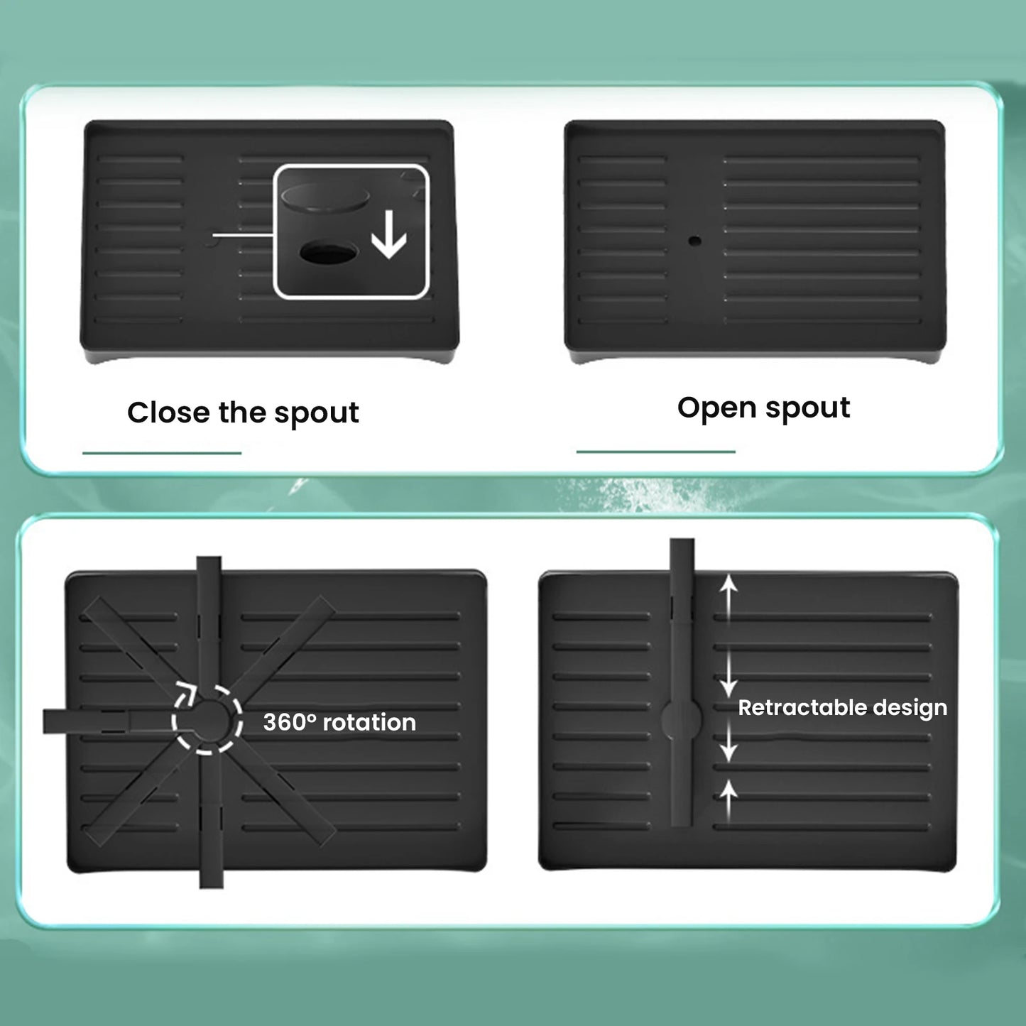 Scolapiatti a Doppio Strato con Portaposate, Scolapiatti Auto-Svuotante da Cucina, Organizzatore Salvaspazio per Cucina