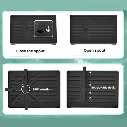 Scolapiatti a Doppio Strato con Portaposate, Scolapiatti Auto-Svuotante da Cucina, Organizzatore Salvaspazio per Cucina