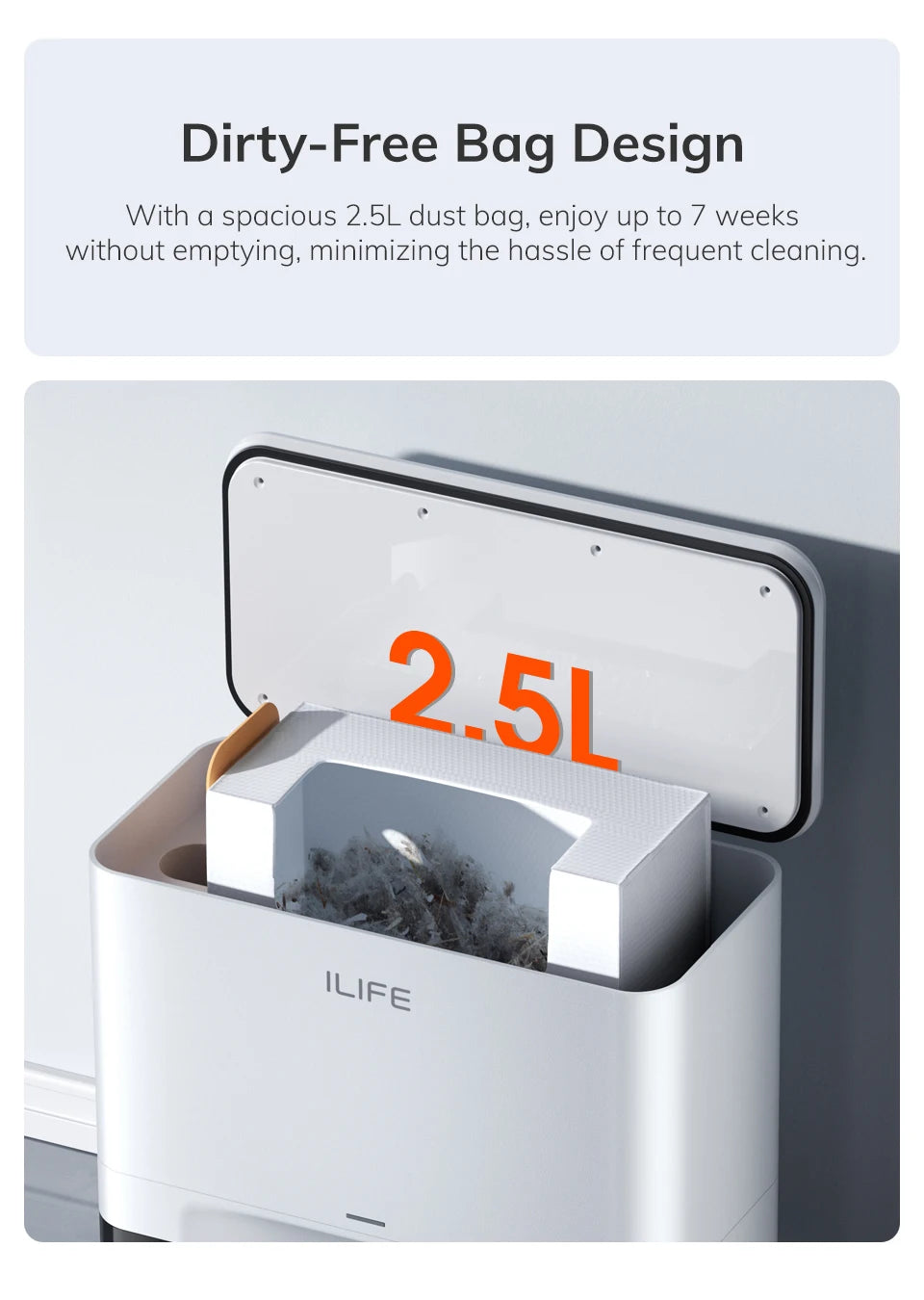 ILIFE A30 PRO 5000Pa Suction, Robot Vacuum and Mop Combo, Self emptying, 60 day capacity,  App/remote , 180 minute running time