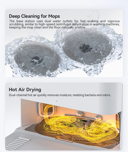 Robot Aspirapolvere JONR P20 Pro - Lavaggio e Aspirazione 8000Pa con Stazione Autopulente