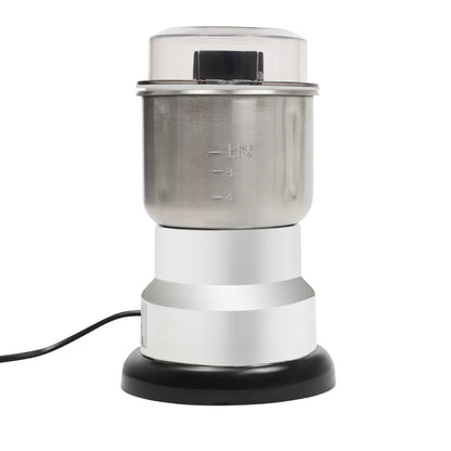 Macinacaffè Elettrico 300W, Macina Cereali e Spezie da 500ml con Cucchiaio e Spazzola, Base Antiscivolo per Casa e Snack Bar