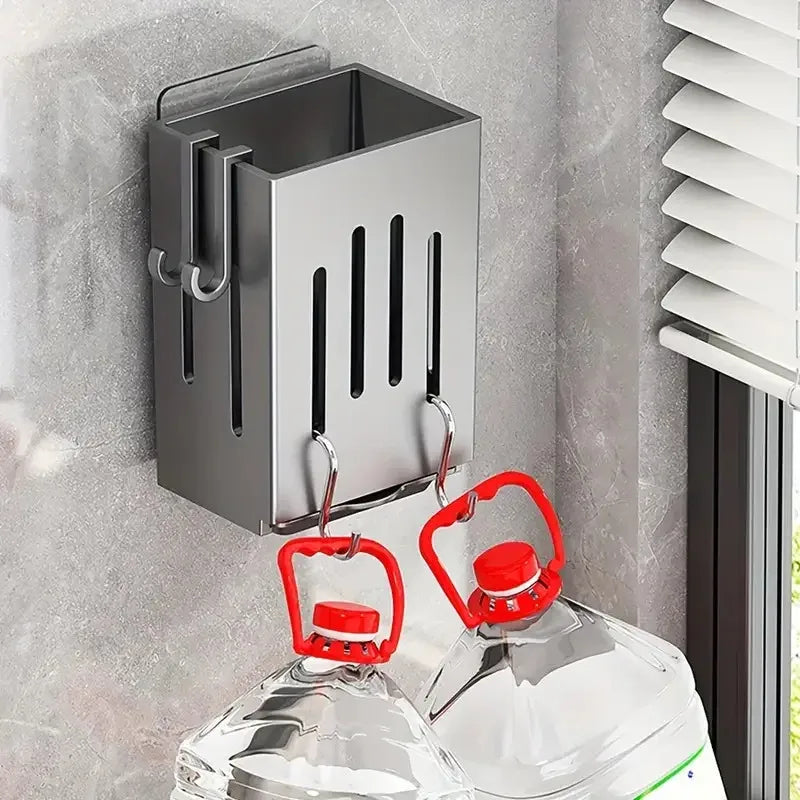 Portabacchette da Parete Senza Foratura - Organizer Cucina con Vassoio Scolaposate