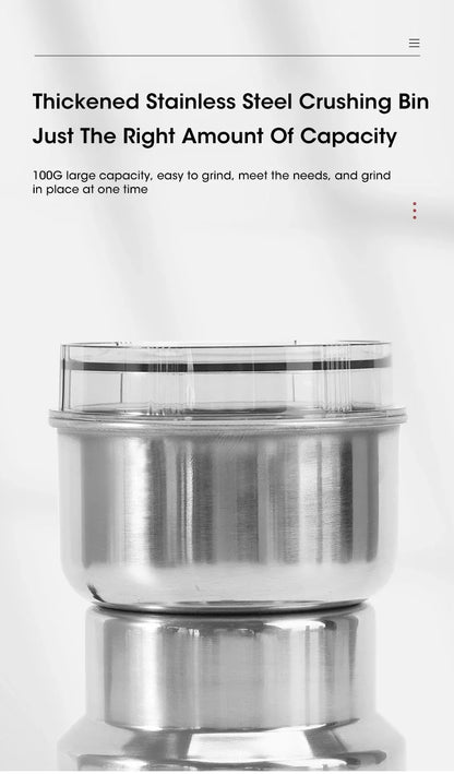 Macinacaffè Elettrico 300ml - Tritatutto Multifunzione con 4 Lame per Caffè, Spezie e Cereali