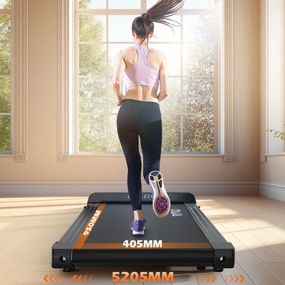 Treadmill with Remote, App & Button Control | LED Display | Safety Clip | Bluetooth Music | Quiet for Home/Office