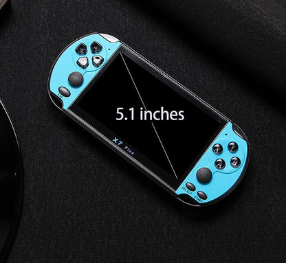 Console per videogiochi X7/X7Plus, portatile, retrò, oltre 10.000 giochi, controller doppio joystick con 4,3/5,1 pollici