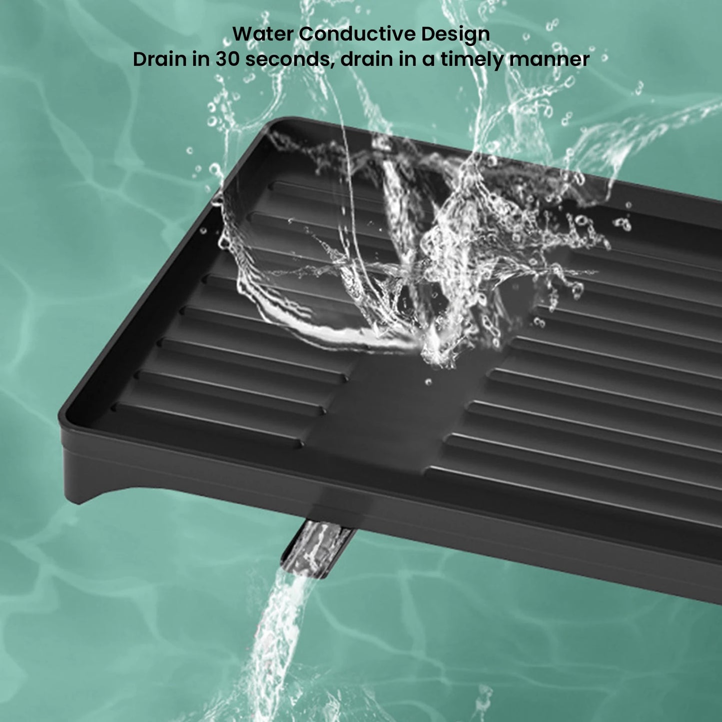 Scolapiatti a Doppio Strato con Portaposate, Scolapiatti Auto-Svuotante da Cucina, Organizzatore Salvaspazio per Cucina