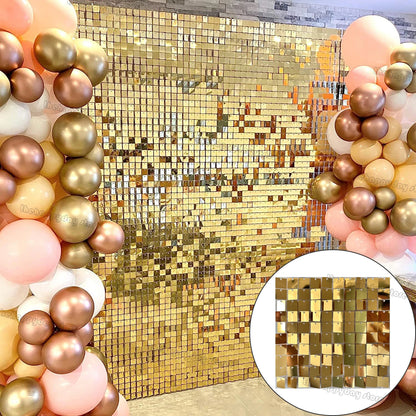 (Copy) Tende Decorative Oro Nero 2 Pezzi - Frangia Foil Metallico per Feste Laurea 2026 Compleanno Matrimonio