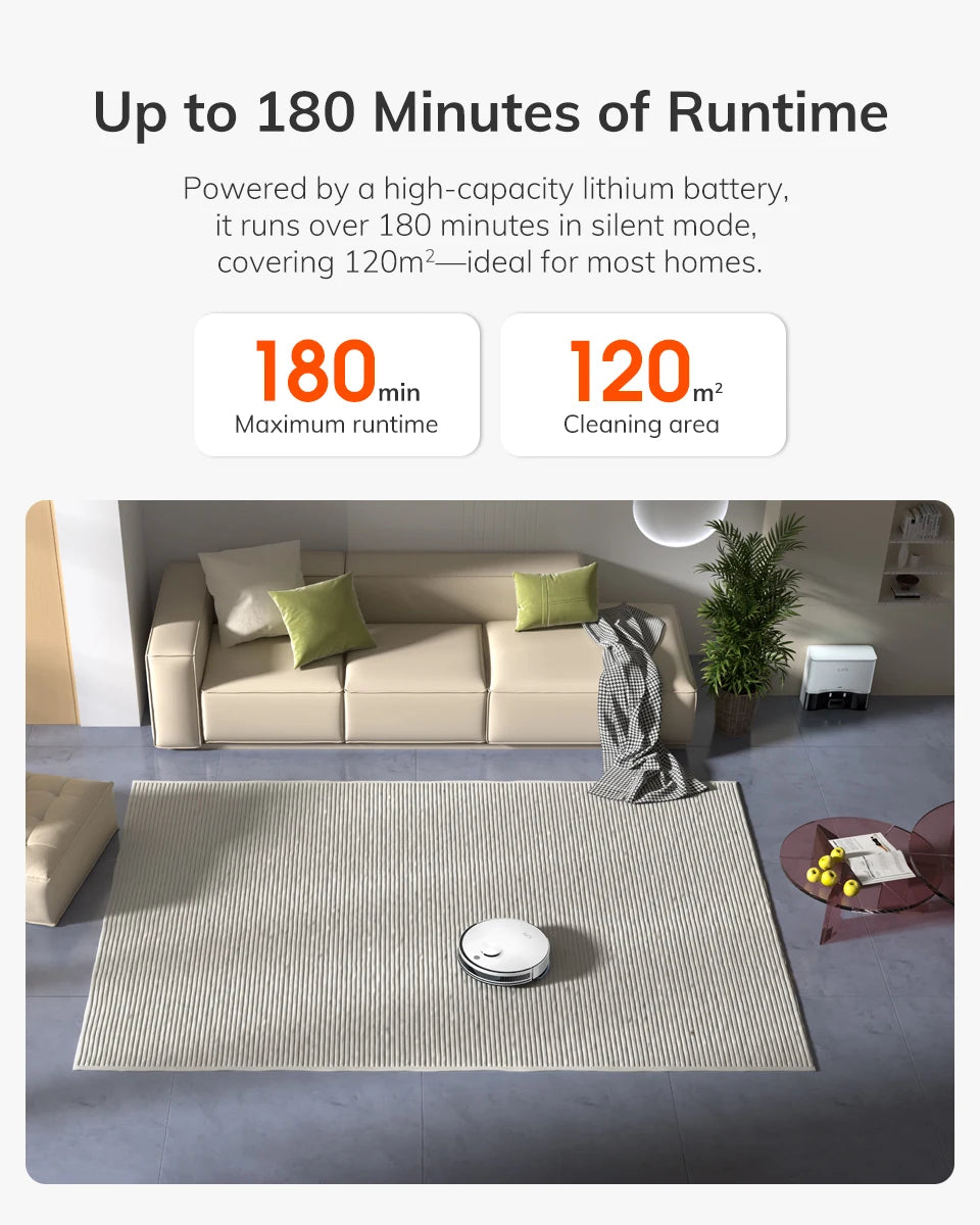 ILIFE A30 PRO 5000Pa Suction, Robot Vacuum and Mop Combo, Self emptying, 60 day capacity,  App/remote , 180 minute running time