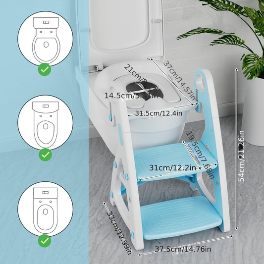 Sedile WC 2-in-1 LIFERUN con Poggiapiedi Regolabile - Ausilio Mobilità per Anziani e Donne in Gravidanza