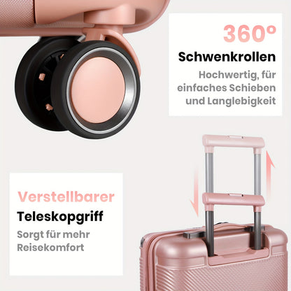 3-Piece Hardshell Luggage Set with TSA Lock - 20/24/28 Inch Travel Suitcase