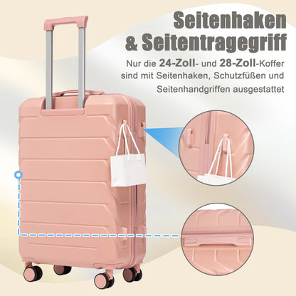 Set Valigie FAUMRTA 4 Pezzi - Trolley ABS Impermeabile con Beauty Case