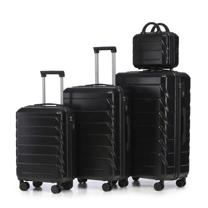 Set Valigie FAUMRTA 4 Pezzi - Trolley ABS Impermeabile con Beauty Case