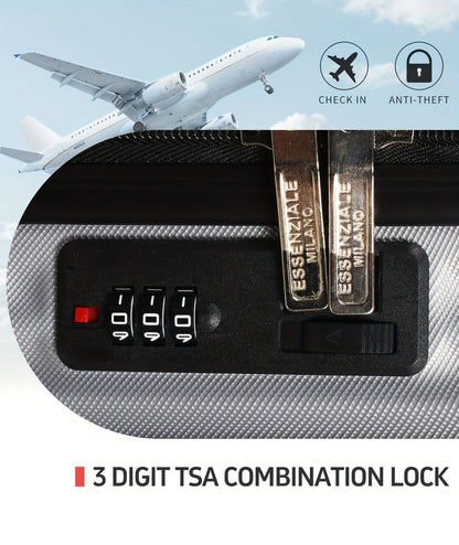 Set Valigie YSTYLE 5 Pezzi - Trolley Leggero con Ruote Silenziose e Lucchetto TSA