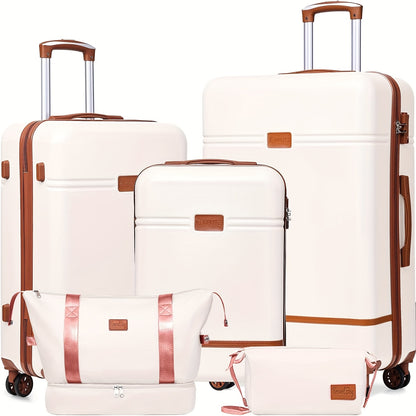Set Valigie YSTYLE 5 Pezzi - Trolley ABS+PC con Ruote Silenziose e Lucchetto TSA