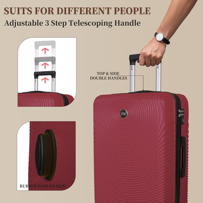 Set Valigie Rigide ABS YSTYLE 3/5 Pezzi con Lucchetto TSA e Ruote Silenziose 360° | 12-28 Pollici