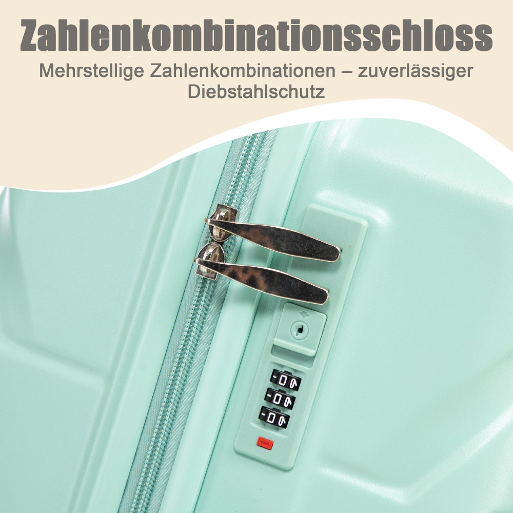 Set Valigie FAUMRTA 4 Pezzi - Trolley ABS Impermeabile con Beauty Case