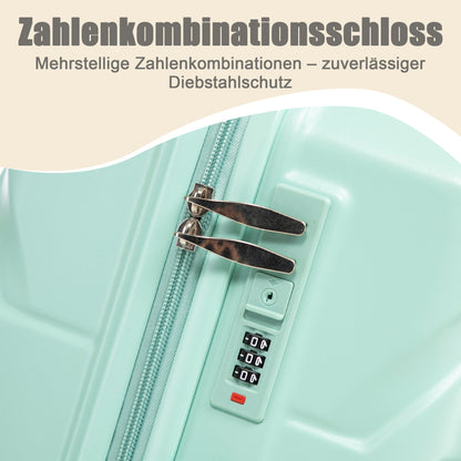 Set Valigie FAUMRTA 4 Pezzi - Trolley ABS Impermeabile con Beauty Case