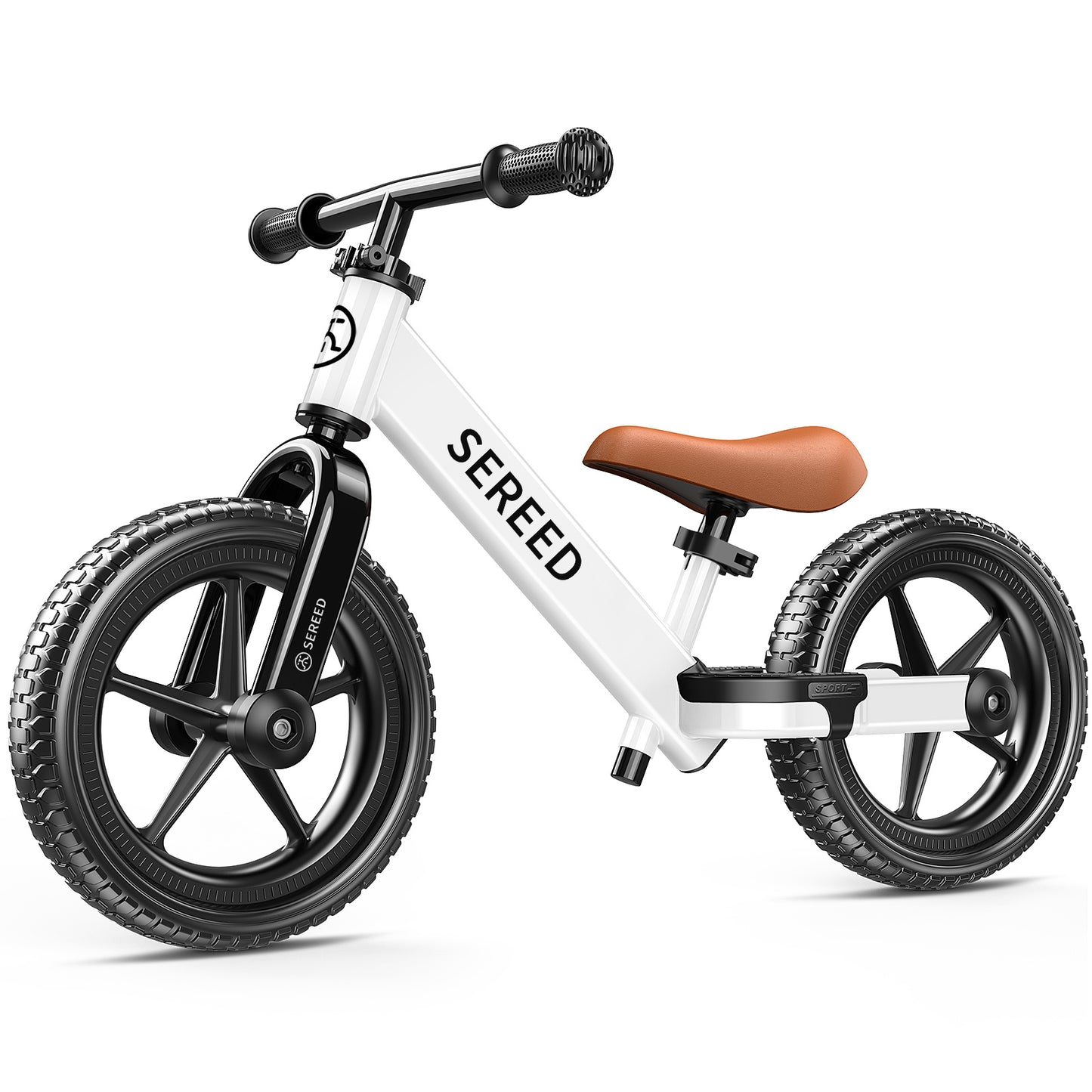 SEREED Balance Bike, 2025 Upgrade Toddler Balance Bike for 2-5 Years Old Boys & Girls, No Pedal Kids Bicycle Toys, Tool-Free Adjustment, Customize Plate with Stickers,