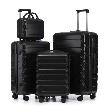Set Valigie FAUMRTA 4 Pezzi - Trolley ABS Impermeabile con Beauty Case