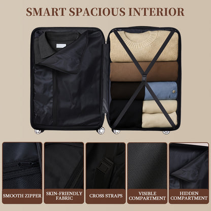 Set Valigie Rigide ABS YSTYLE 3/5 Pezzi con Lucchetto TSA e Ruote Silenziose 360° | 12-28 Pollici