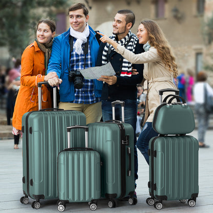 Set Valigie Rigide PP SUNROAD 5 Pezzi con Lucchetto TSA e Ruote Silenziose 360° | 12-28 Pollici