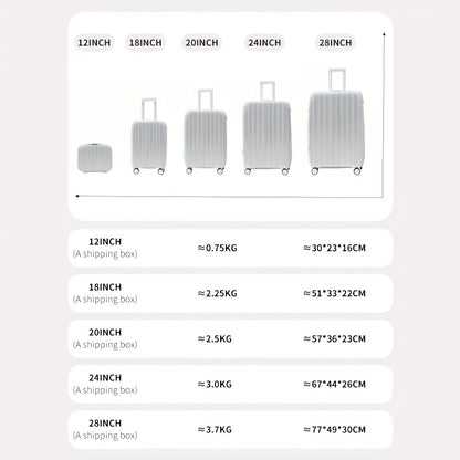 Set Valigie YSTYLE 5 Pezzi - Trolley Leggero con Ruote Silenziose e Lucchetto TSA